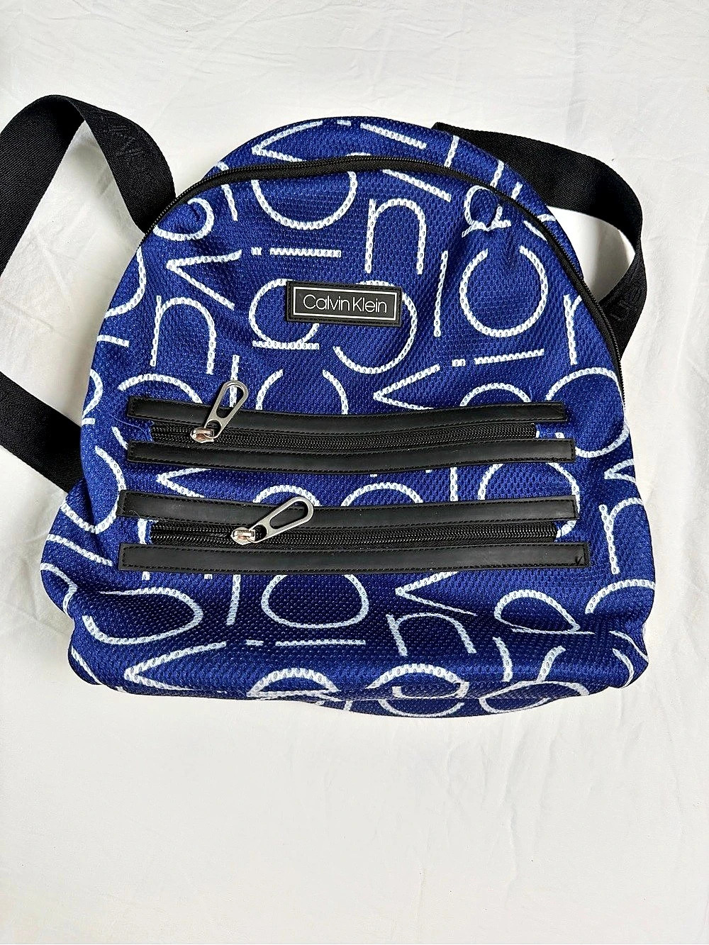 Calvin Klein Blue & White Backpack Like New